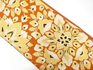 アンティーク　唐花模様織り出し袋帯（着用可）